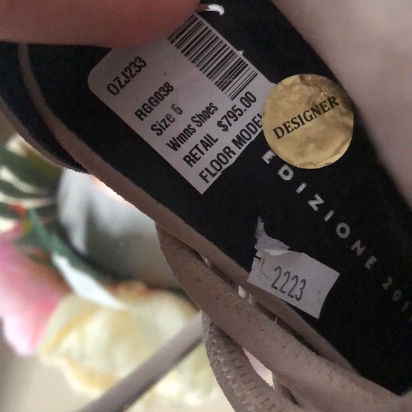 Brand New Giuseppe Zanotti Strappy Suede 110mm Sandals Heels Blush - Picture 10 of 12